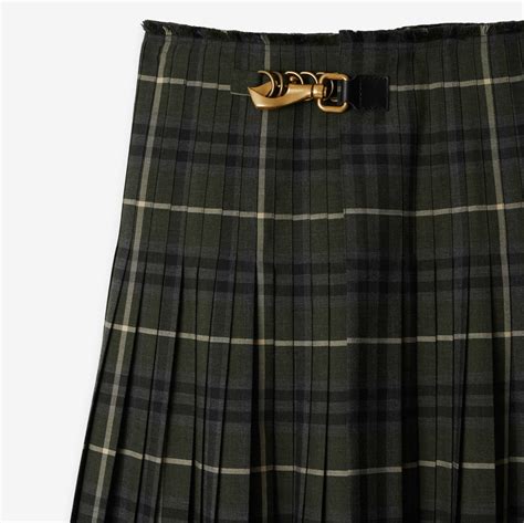 burberry kilt womens|Check Wool Blend Maxi Kilt in Marsh .